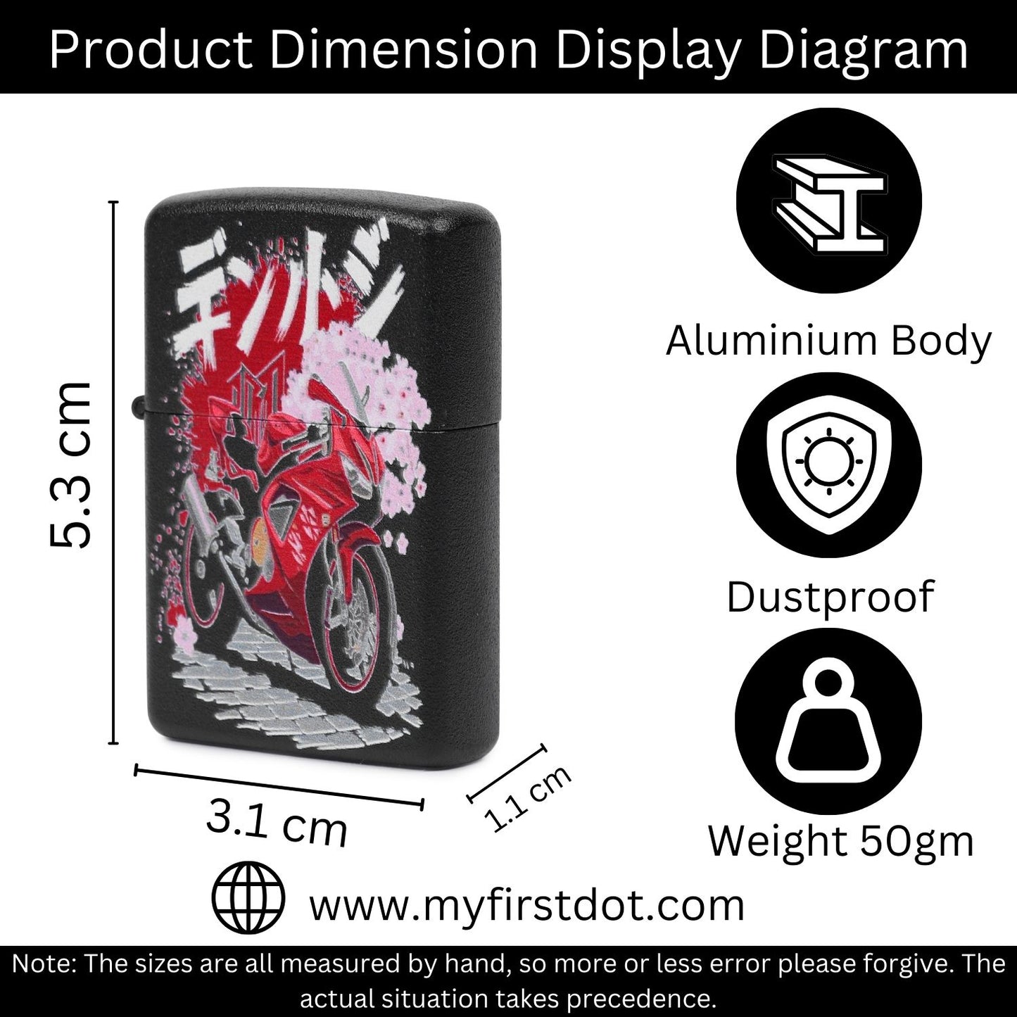 Suzuki Hayabusa Luxury Windproof Lighter Gift for Men - Pocket Lighter | First Dot