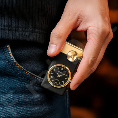 Swing Arm Luxury Retro Watch Lighter for Men - Black