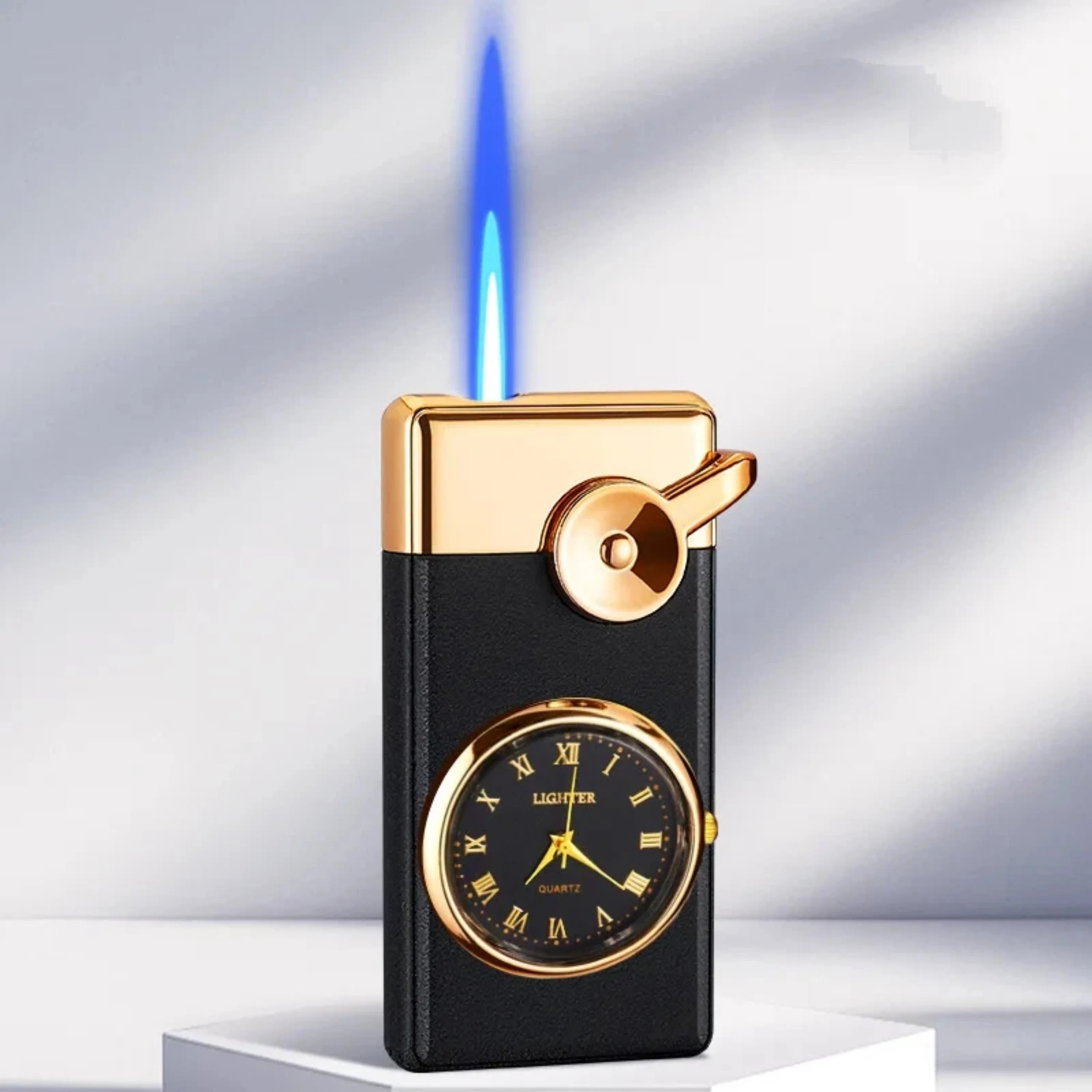 Swing Arm Luxury Retro Watch Lighter for Men - Black