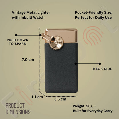 Swing Arm Luxury Retro Watch Lighter for Men - Black