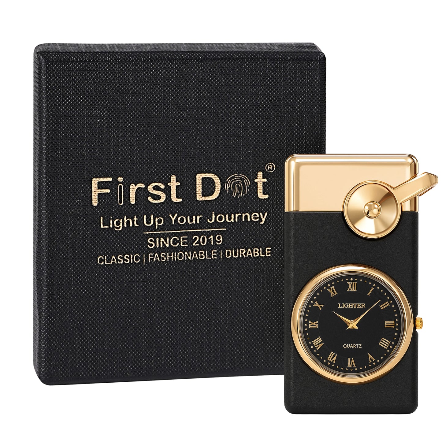 Swing Arm Luxury Retro Watch Lighter for Men - Black