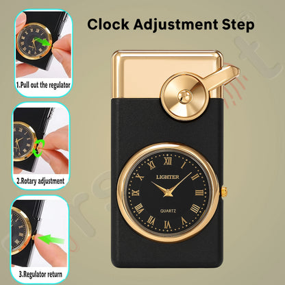 Swing Arm Luxury Retro Watch Lighter for Men - Black
