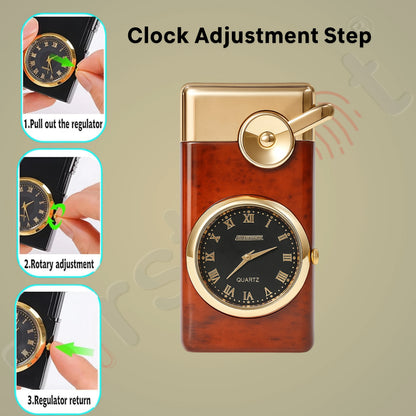 Swing Arm Luxury Retro Watch Lighter for Men - Brown