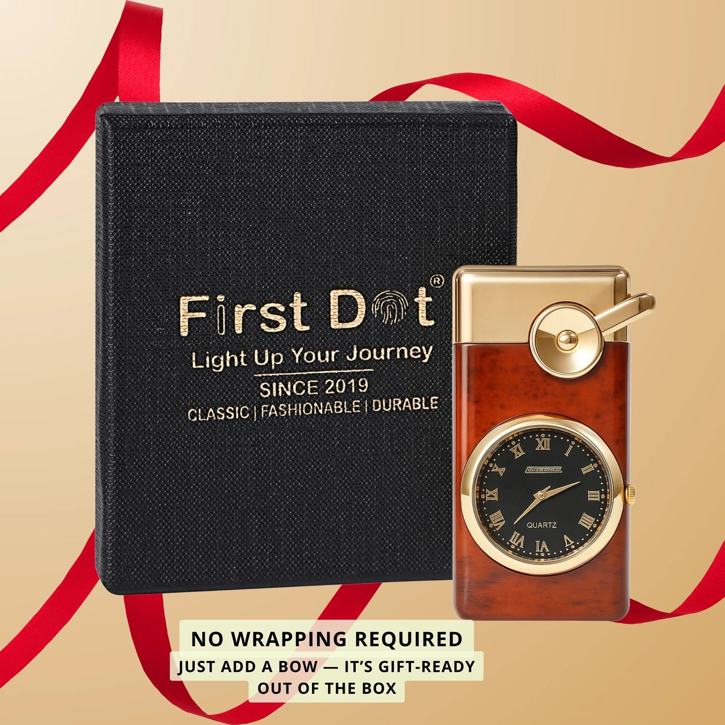 Swing Arm Luxury Retro Watch Lighter for Men - Brown