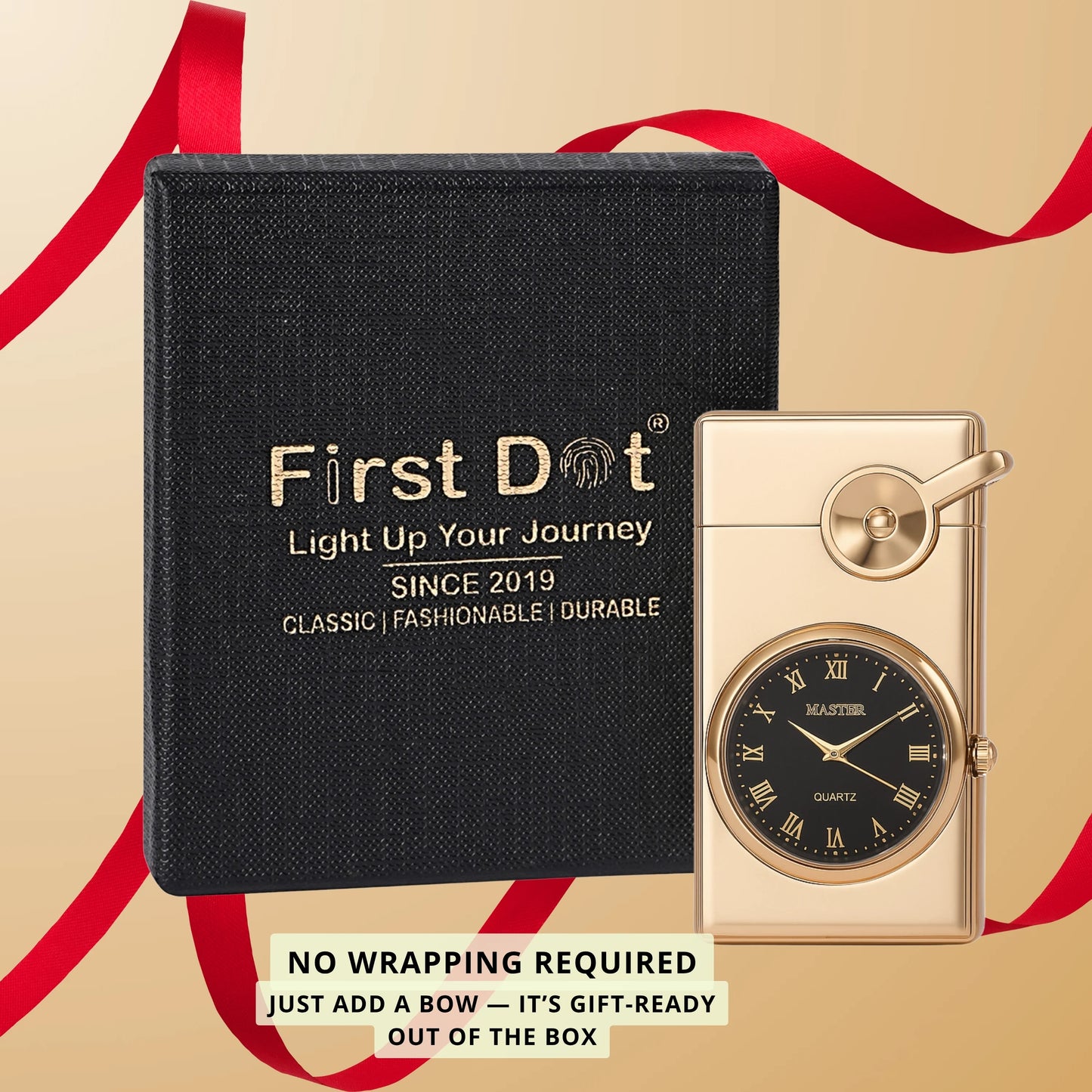Swing Arm Luxury Retro Watch Lighter for Men - Gold