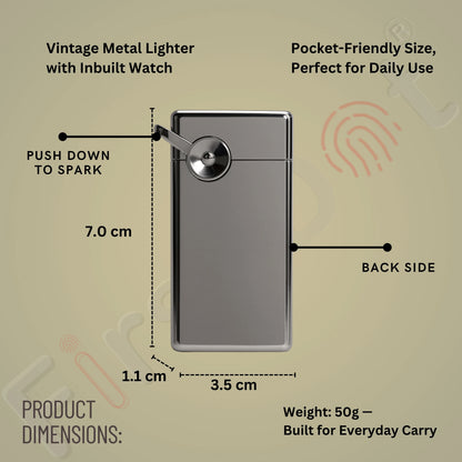 Swing Arm Luxury Retro Watch Lighter for Men - Grey