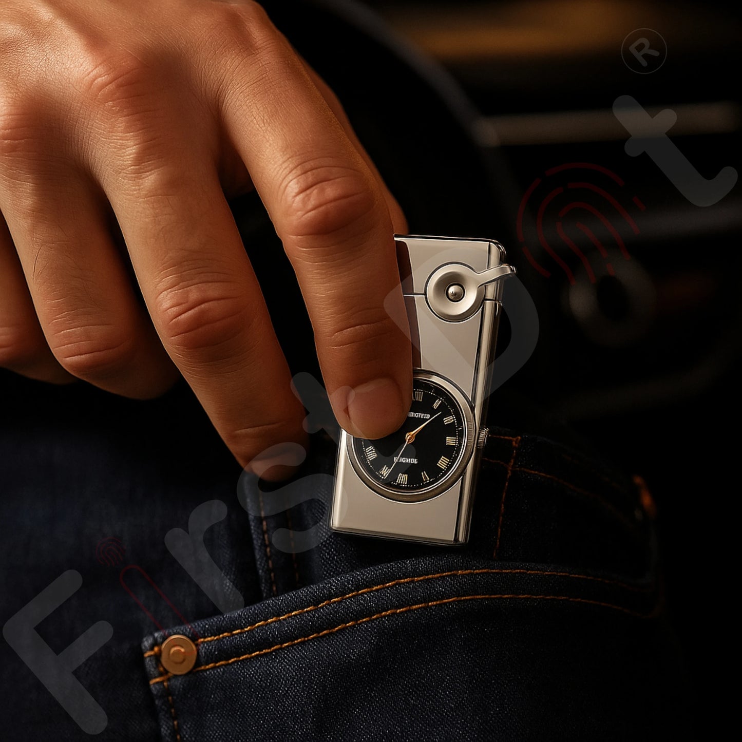 Swing Arm Luxury Retro Watch Lighter for Men - Grey