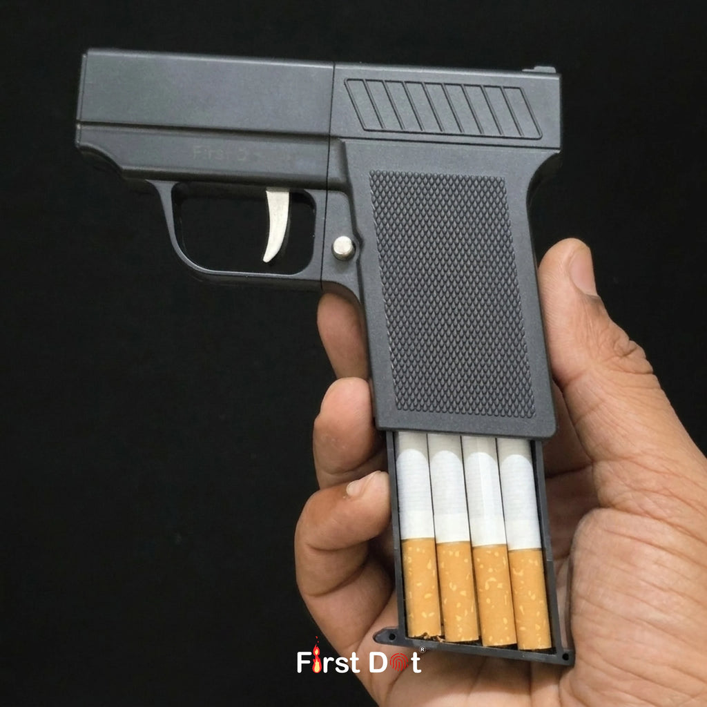Tactical Drop-Case Gun Lighter – 10 Slot Cigarette Holder