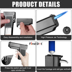 Tactical Drop-Case Gun Lighter – 10 Slot Cigarette Holder