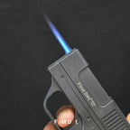 Tactical Gun Lighter with Cigarette Case – 10 Slot storage Jet Flame