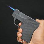 Tactical Gun Lighter with Cigarette Case – 10 Slot storage Jet Flame