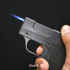 Tactical Gun Lighter with Cigarette Case – 10 Slot storage Jet Flame