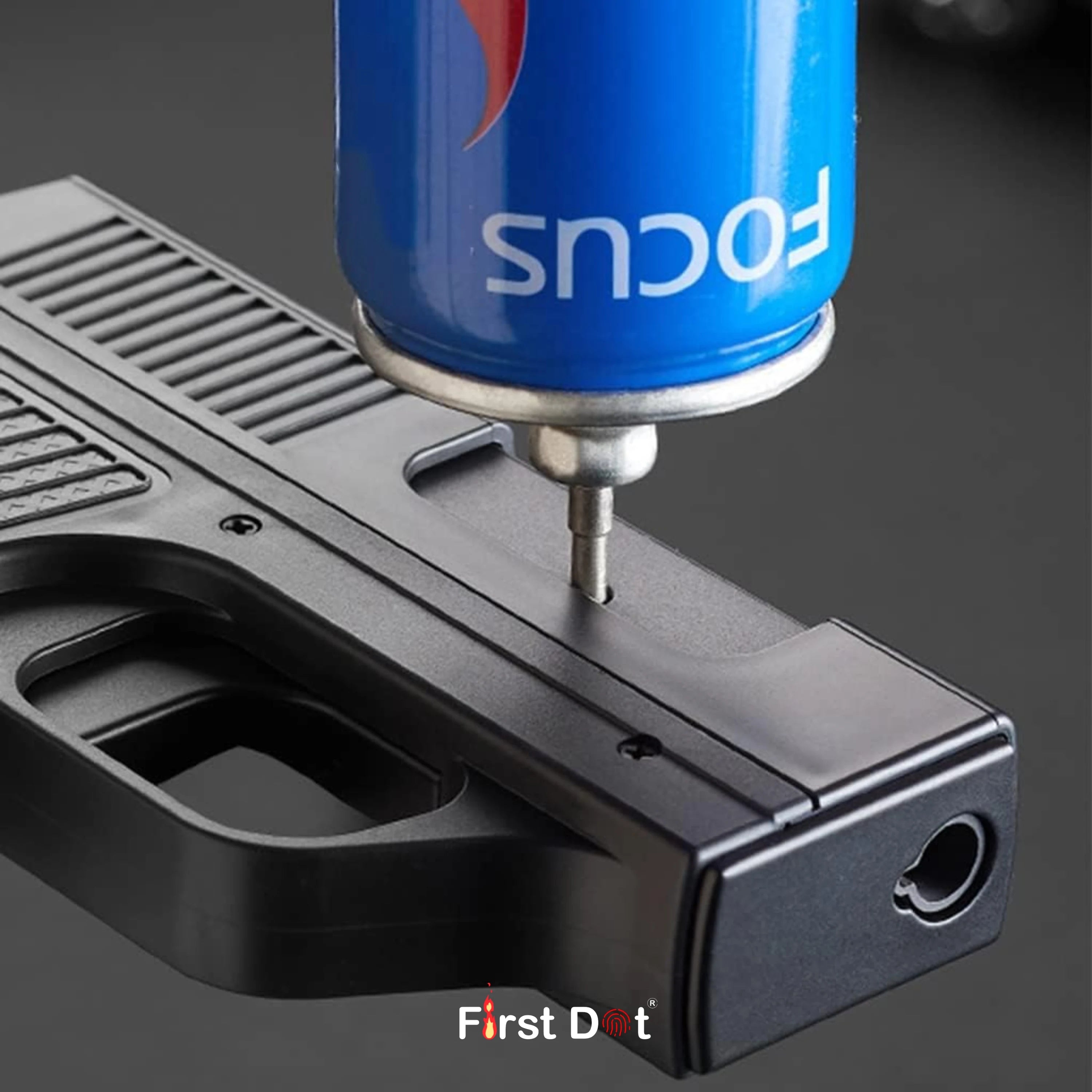 Tactical Gun Lighter with Cigarette Case – 10 Slot storage Jet Flame