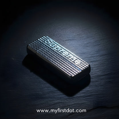 Shop the Street-Inspired Engraved Silver Lighter by First Dot. Bold metal finish, soft flame, refillable, perfect for modern style.