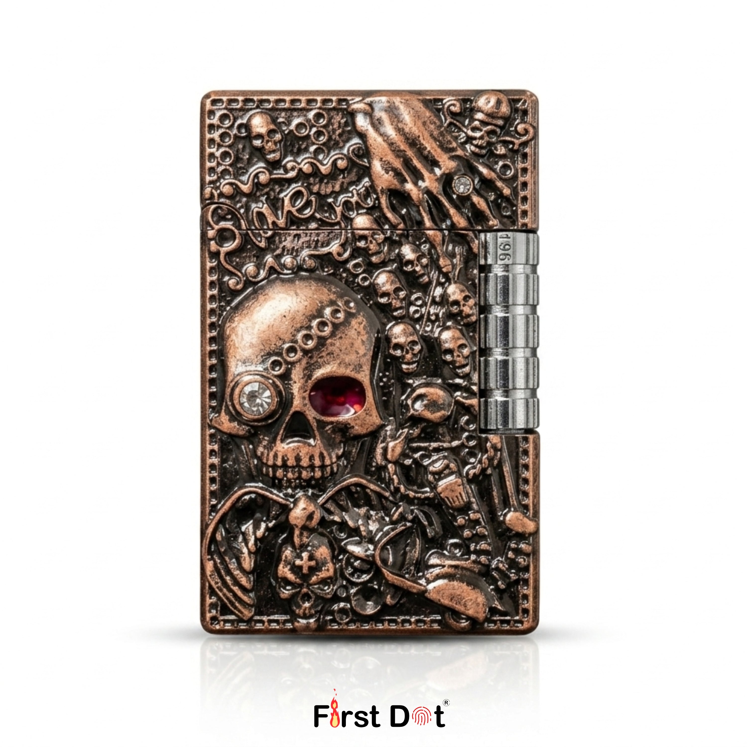 First Dot Blood-Ruby Gothic Sovereign Cigarette Lighter