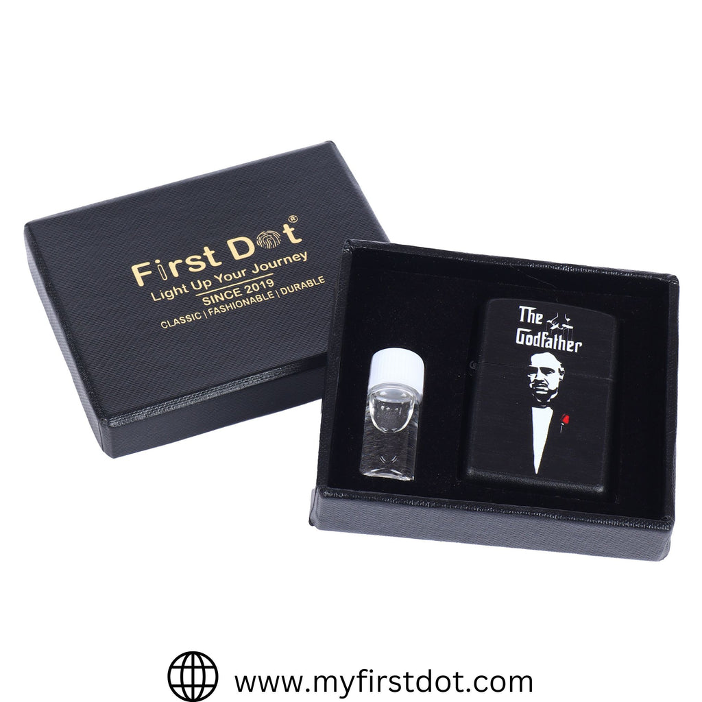 The Godfather Windproof Cigarette Lighter for Men | Pocket Classic Lighter for Smoking | | First Dot