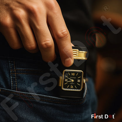 Premium ChronoLite Clock Lighter – Lighter for Men Black