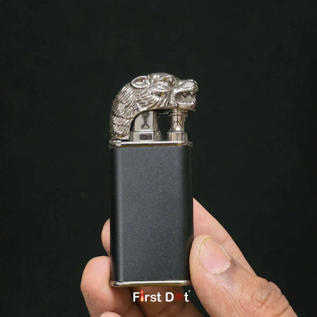 Tiger Head Dual Flame Cigarette Lighter