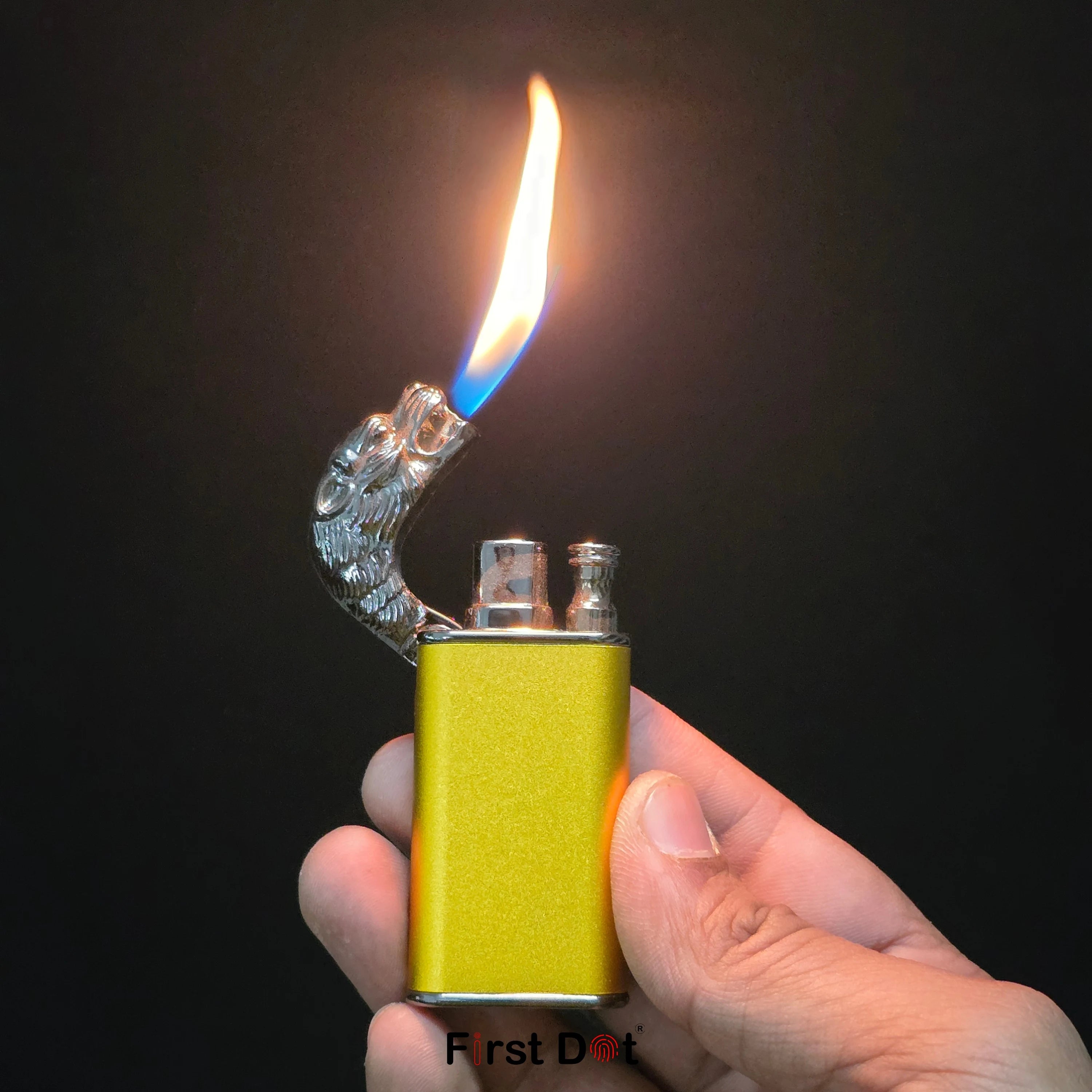 Tiger Head Dual Flame Cigarette Lighter