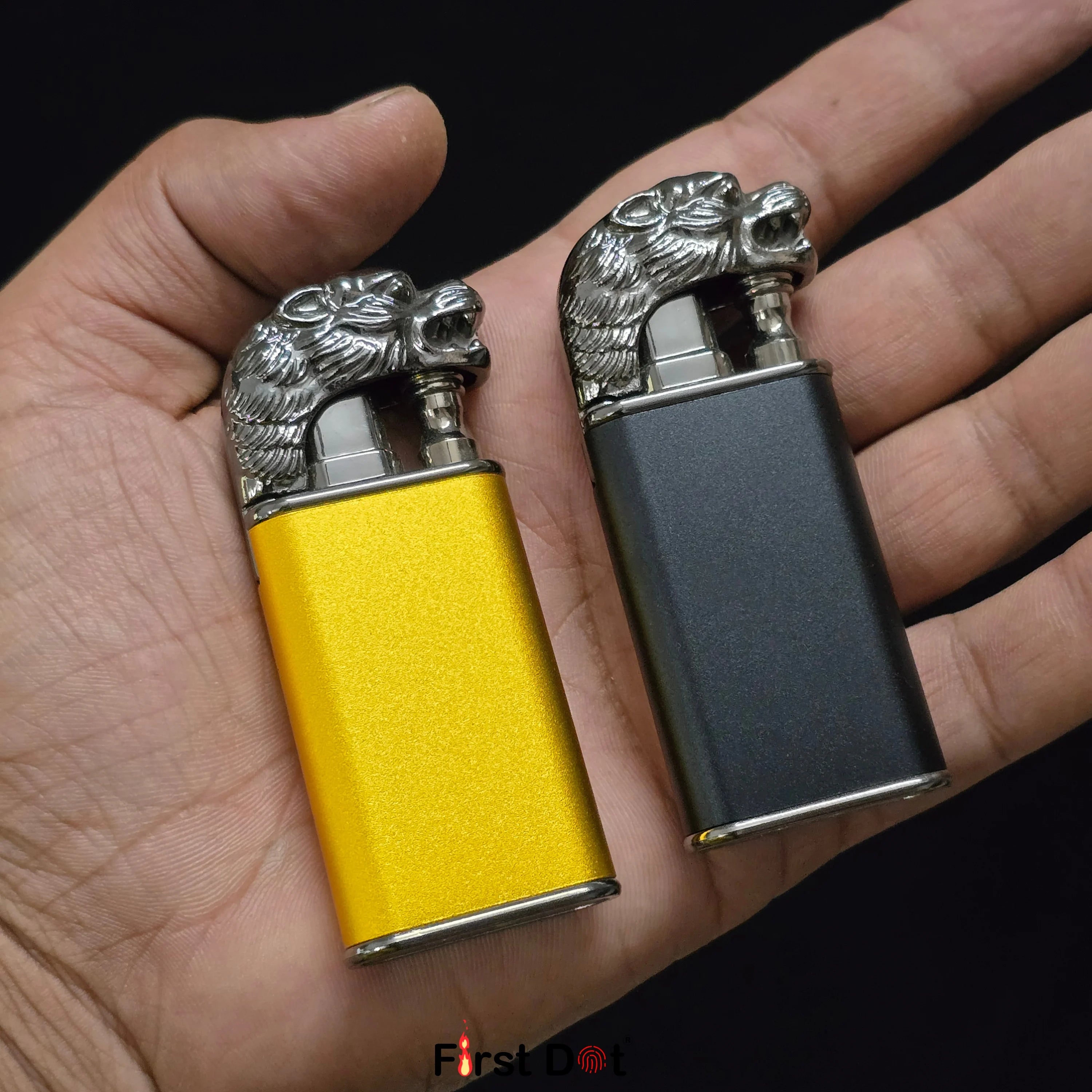 Tiger Head Dual Flame Cigarette Lighter