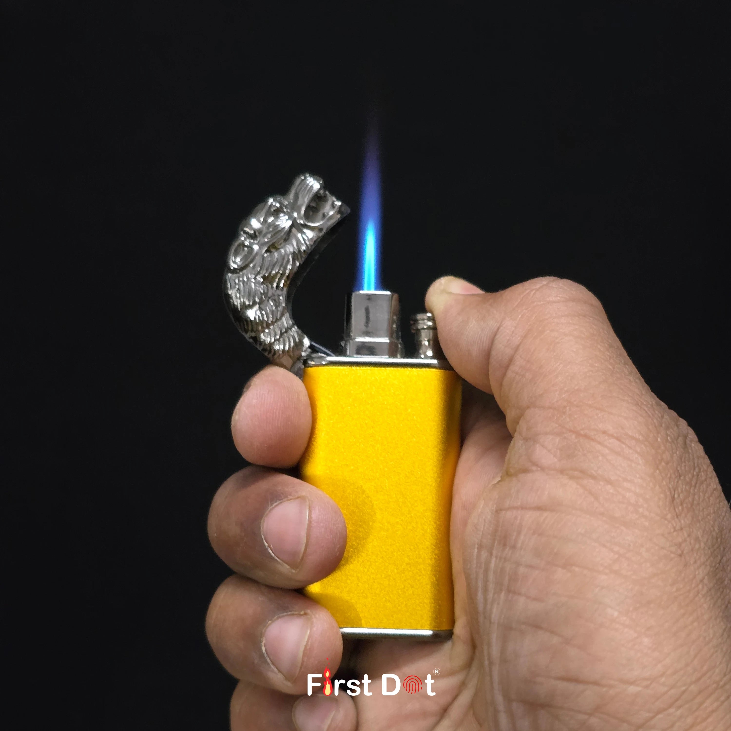 Tiger Head Dual Flame Cigarette Lighter