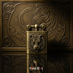 Tiger Head Engraved Vintage Gas Lighter – Refillable