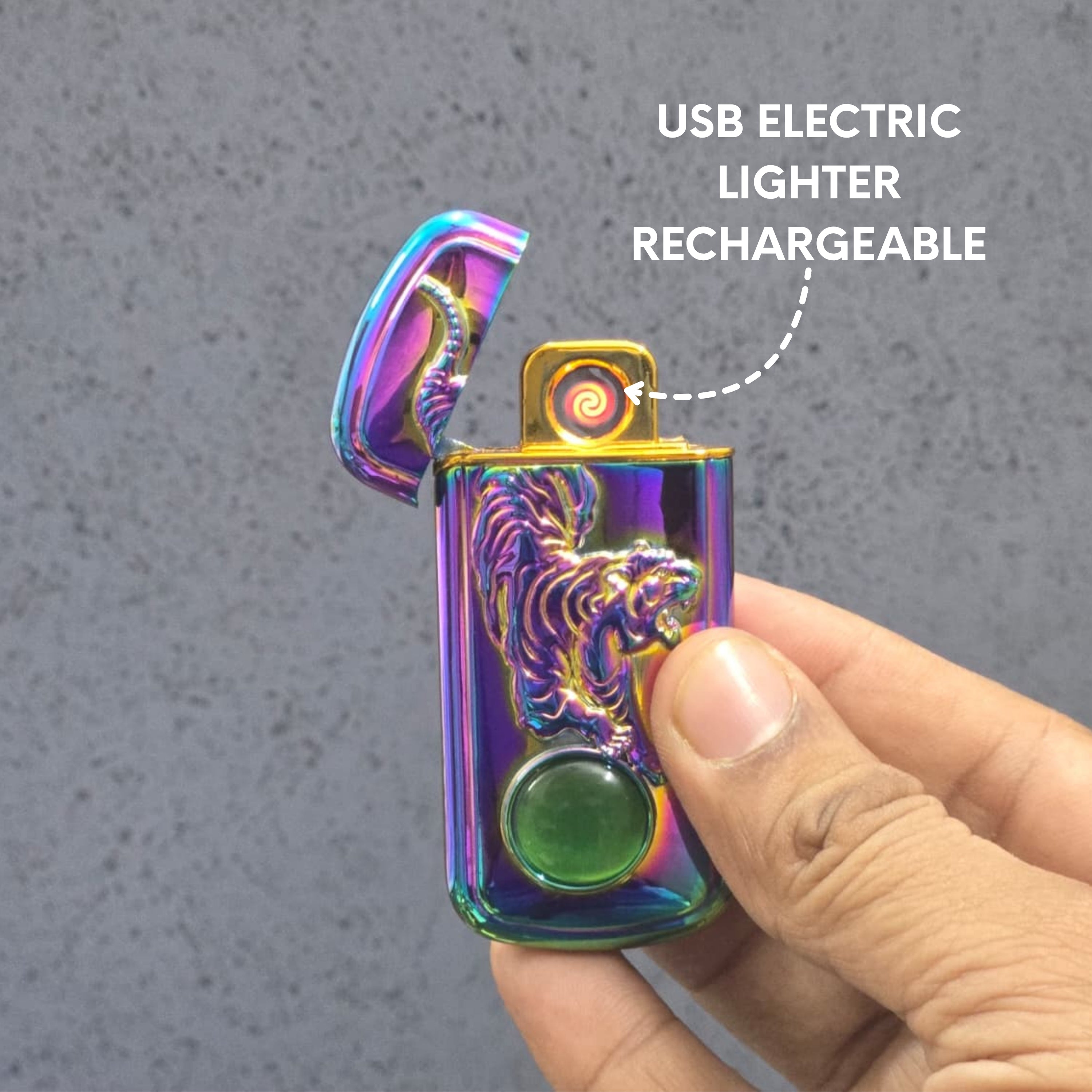 Tiger USB Electric Lighter | Rechargeable