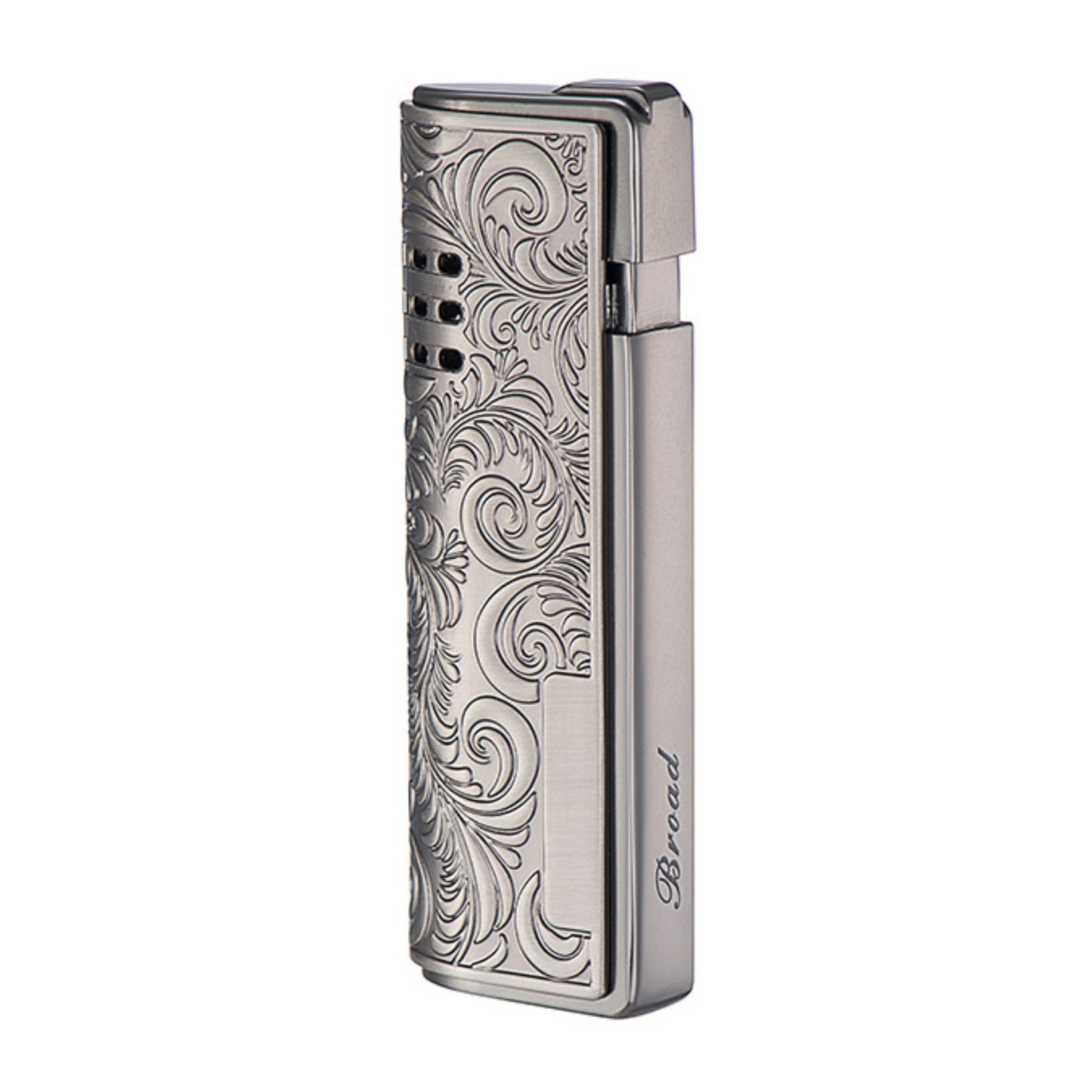 Vintage Embossed Butane Gas Windproof Metal Lighter