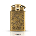 Vintage Floral Engraved Jet Flame Cigarette Lighter