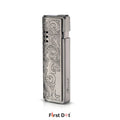 First Dot Vintage Leaf Engraved Cigarette Lighter – Windproof