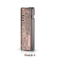 First Dot Vintage Leaf Engraved Cigarette Lighter – Windproof