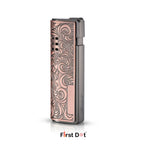 First Dot Vintage Leaf Engraved Cigarette Lighter – Windproof