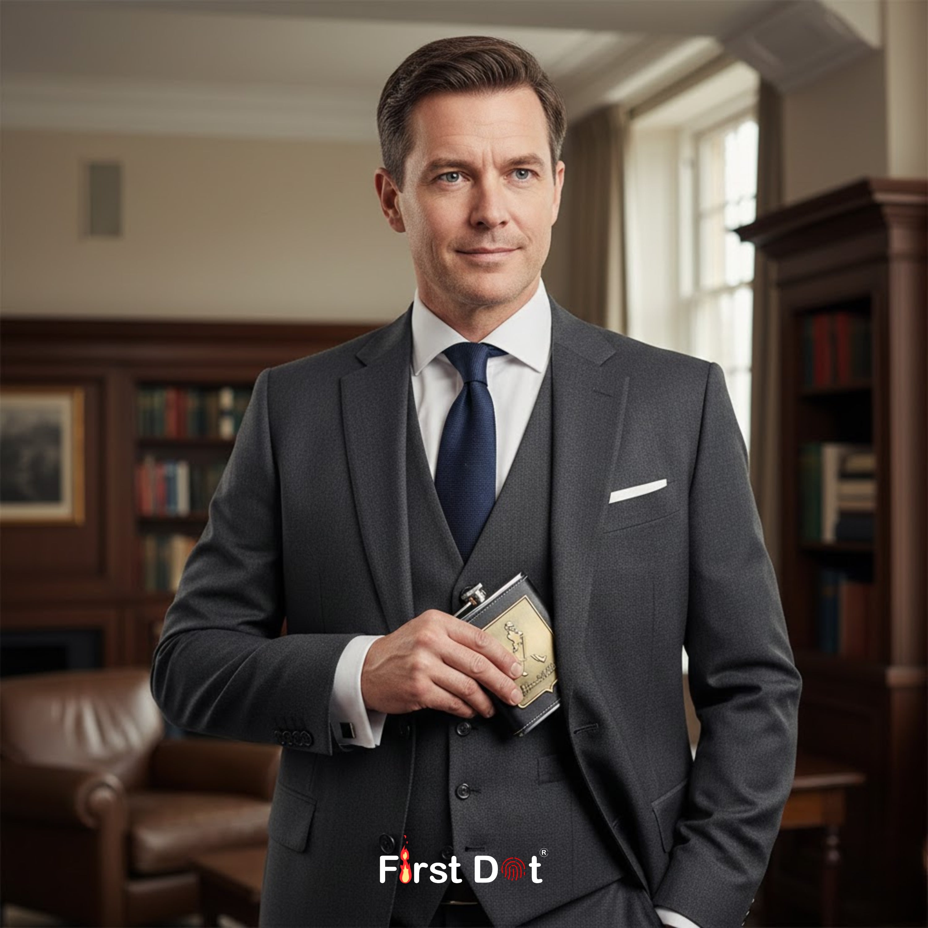 Vintage Leather Hip Flask 8oz for Men | Embossed Metal Design