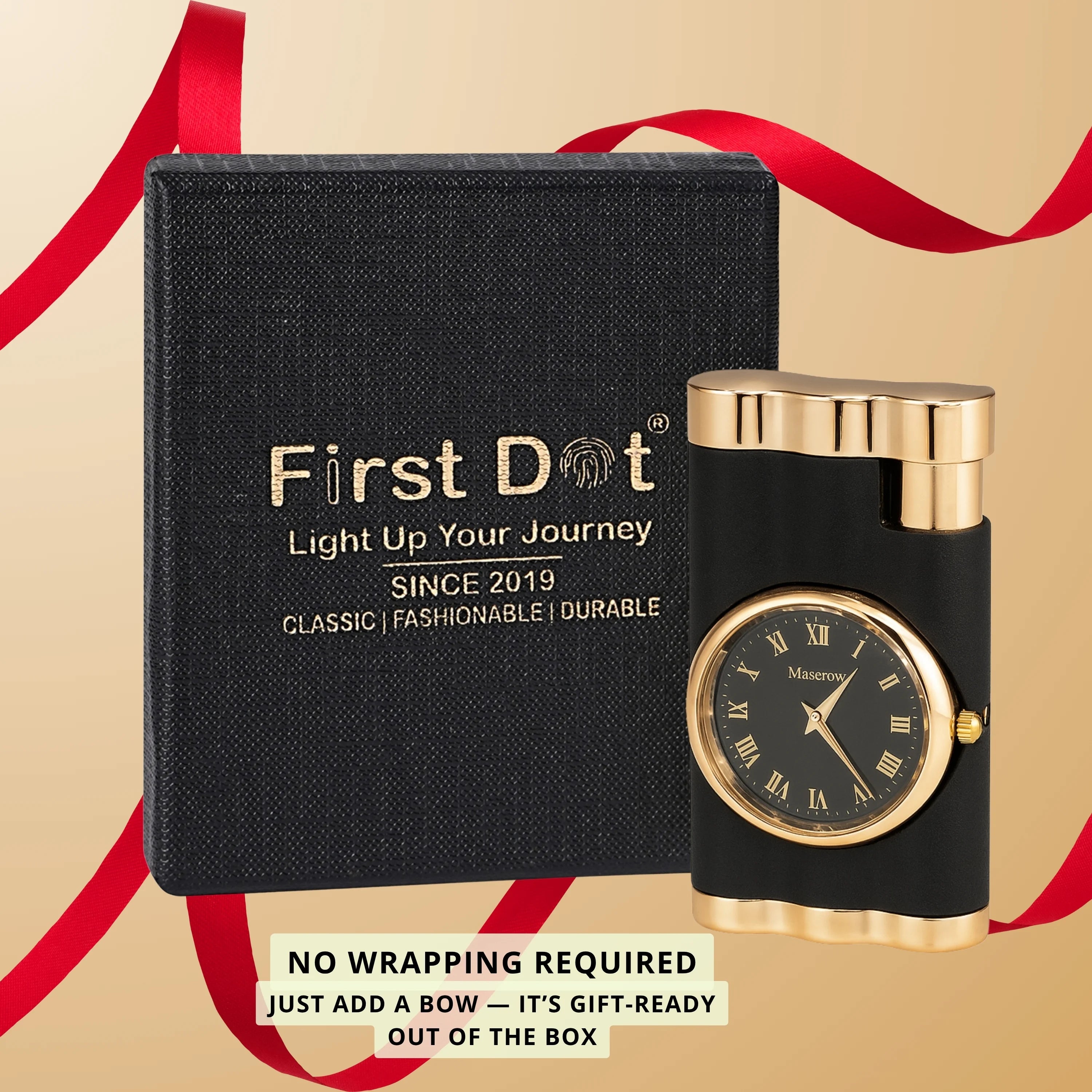 Vintoro Luxury Dual-Use Classic Watch Lighter for Men - Black