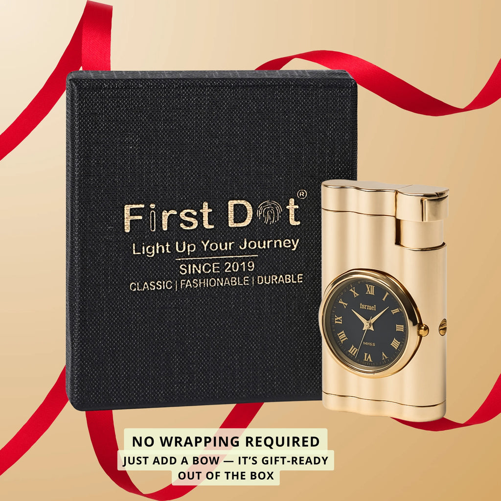 Vintoro Luxury Dual-Use Classic Watch Lighter for Men - Gold