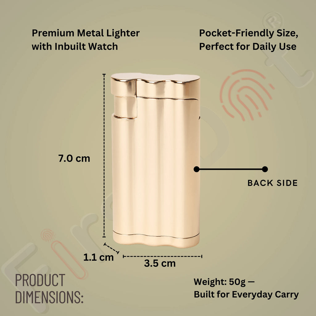 Vintoro Luxury Dual-Use Classic Watch Lighter for Men - Gold