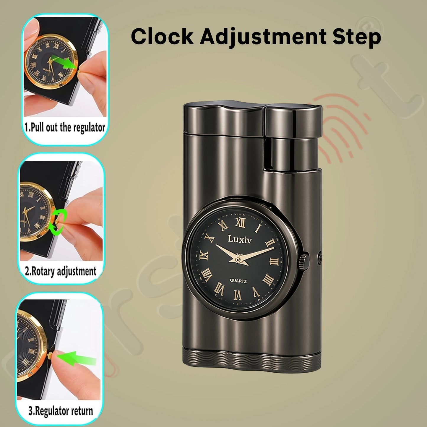 Vintoro Luxury Dual-Use Classic Watch Lighter for Men - Grey