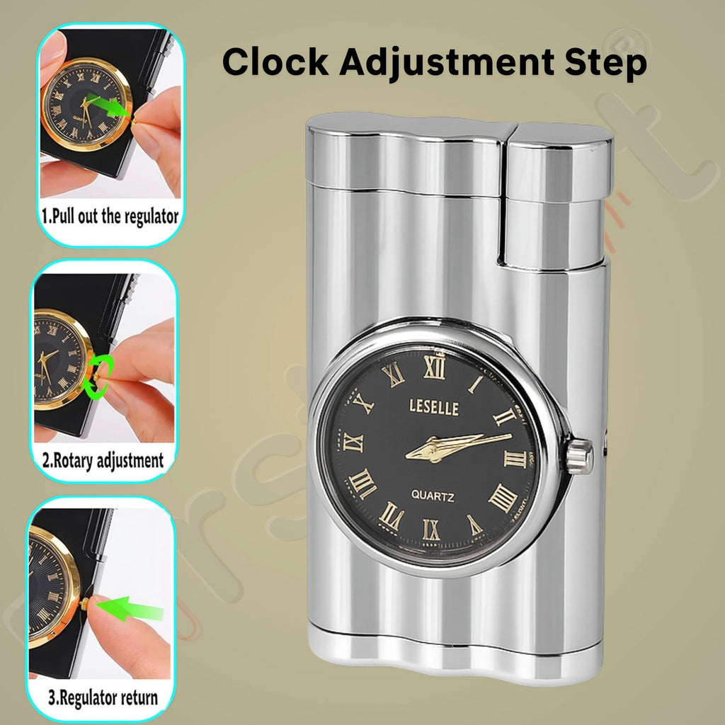 Vintoro Luxury Dual-Use Classic Watch Lighter for Men - Silver