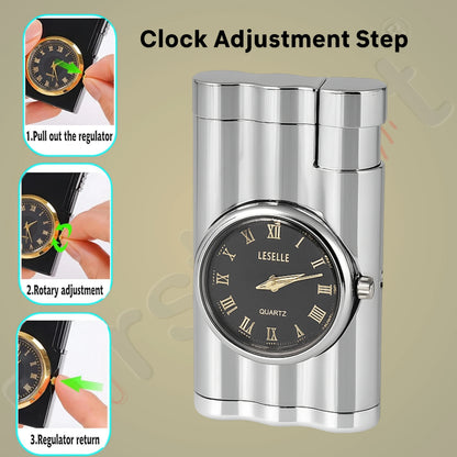 Vintoro Luxury Dual-Use Classic Watch Lighter for Men - Silver