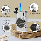 Vintoro Luxury Dual-Use Classic Watch Lighter for Men - Silver