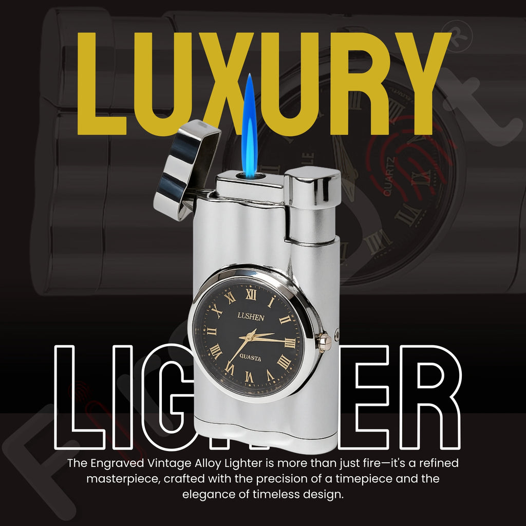 Vintoro Luxury Dual-Use Classic Watch Lighter for Men - Silver