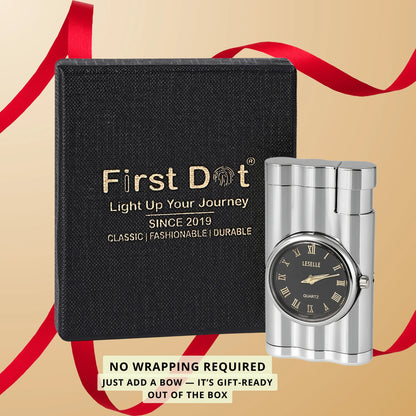 Vintoro Luxury Dual-Use Classic Watch Lighter for Men - Silver
