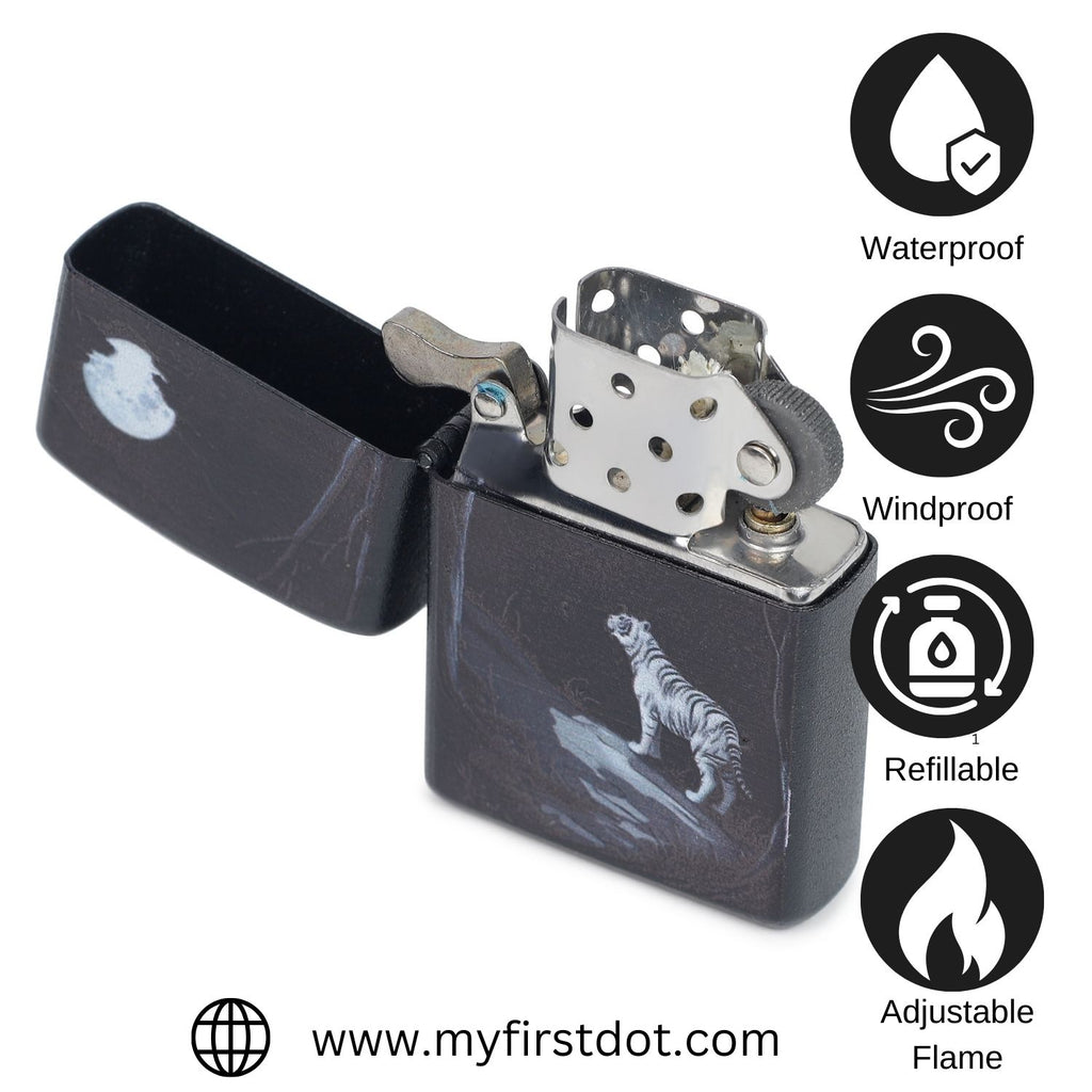 Artistic Moonlit Tiger Cigarette Lighter