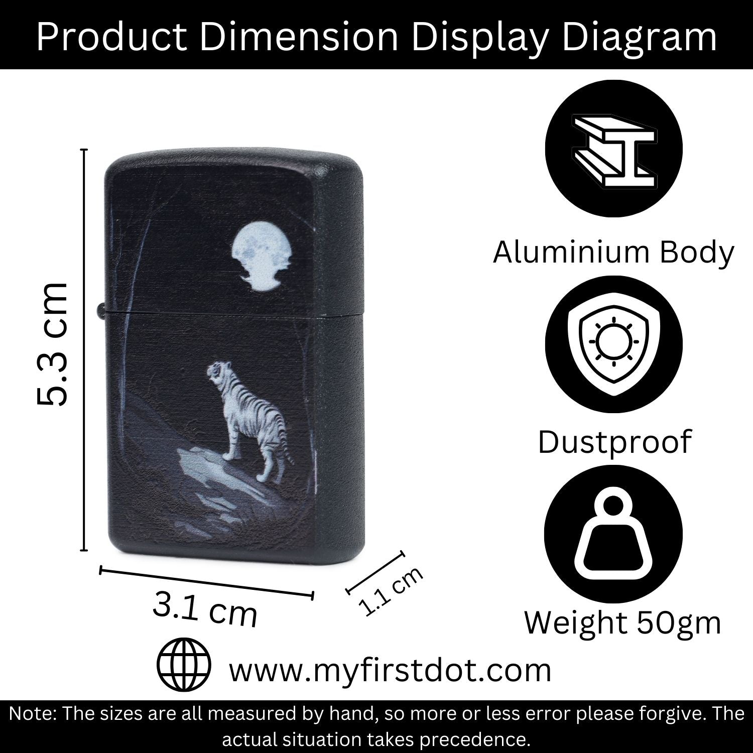 Artistic Moonlit Tiger Cigarette Lighter