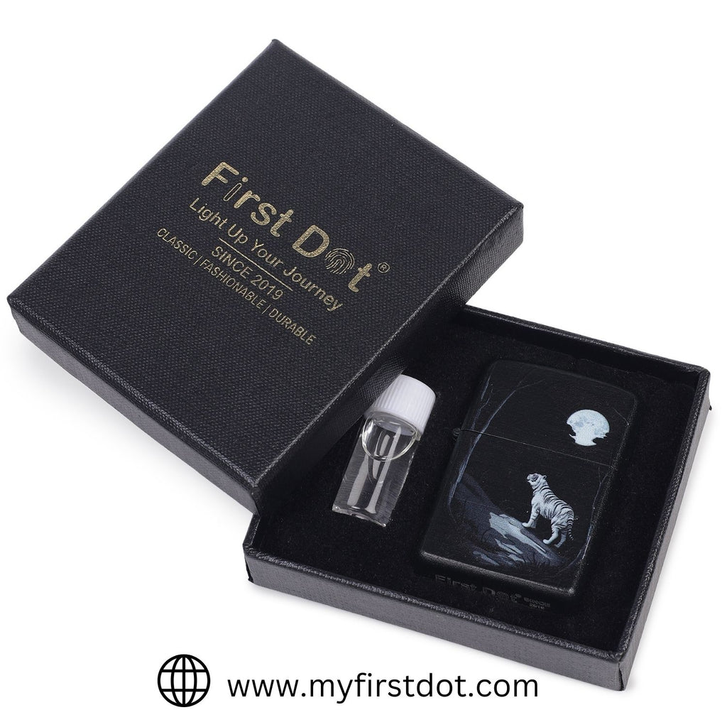 Artistic Moonlit Tiger Cigarette Lighter