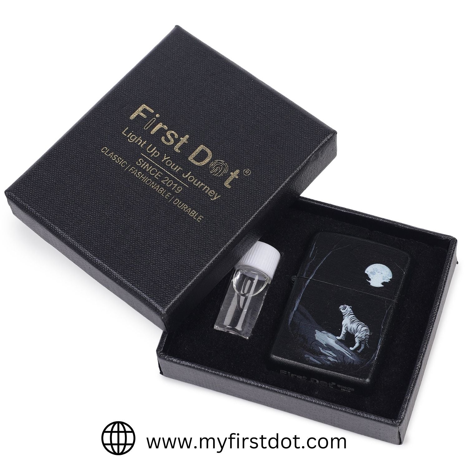 Artistic Moonlit Tiger Cigarette Lighter