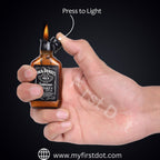 First Dot Whiskey Bottle Style Soft Flame Gas Lighter