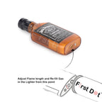 First Dot Whiskey Bottle Style Soft Flame Gas Lighter