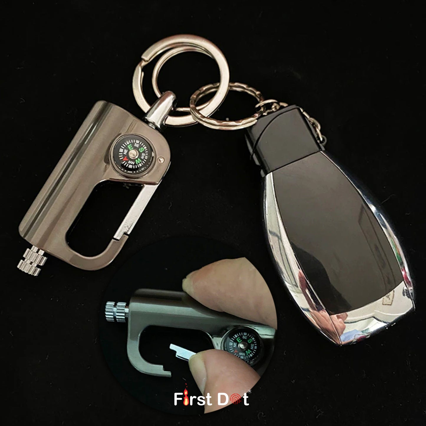 Permanent Match Fire Starter Keychain Lighter