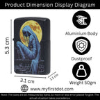 Blue Mummy Moon Graphic Windproof Cigarette Lighter